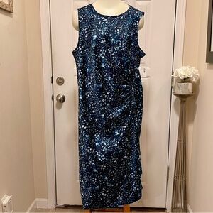 TERRA & SKY MATTE SATIN CASUAL SLEEVELESS DRESS 2X WOMEN PLUS SIZE NWT